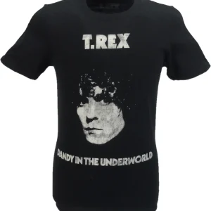 Mens Black Official T Rex Bolan Dandy In The Underworld T Shirt