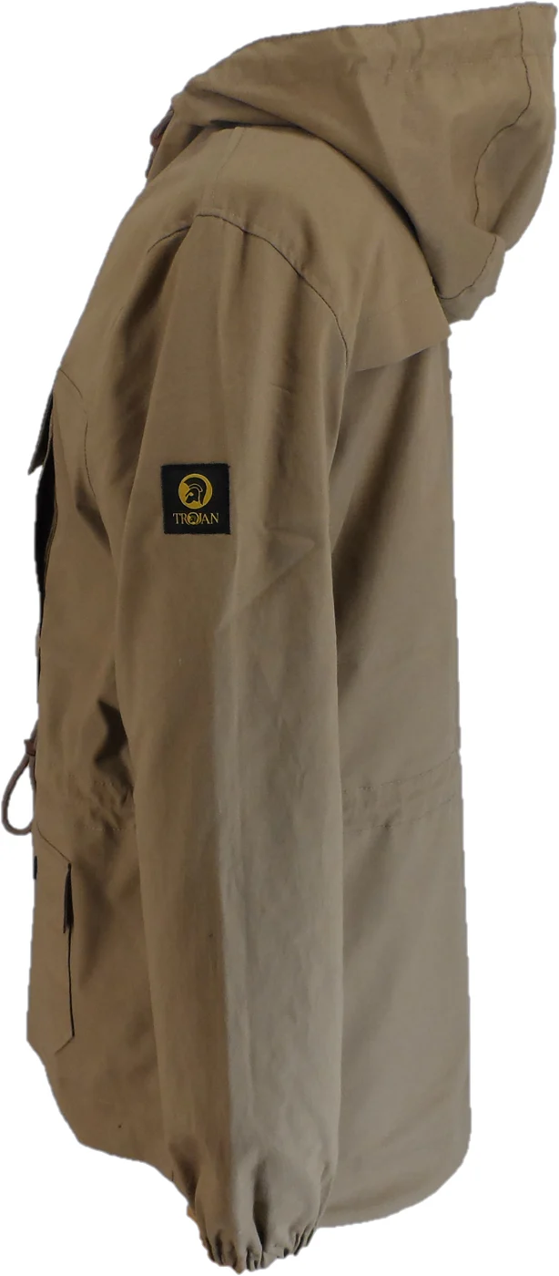 Trojan Mens Camel Brown Overhead Scooter Jacket - immagine 4