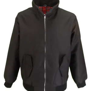 Black Harrington Jacket - Retro Mod Classic Harrington Jacket