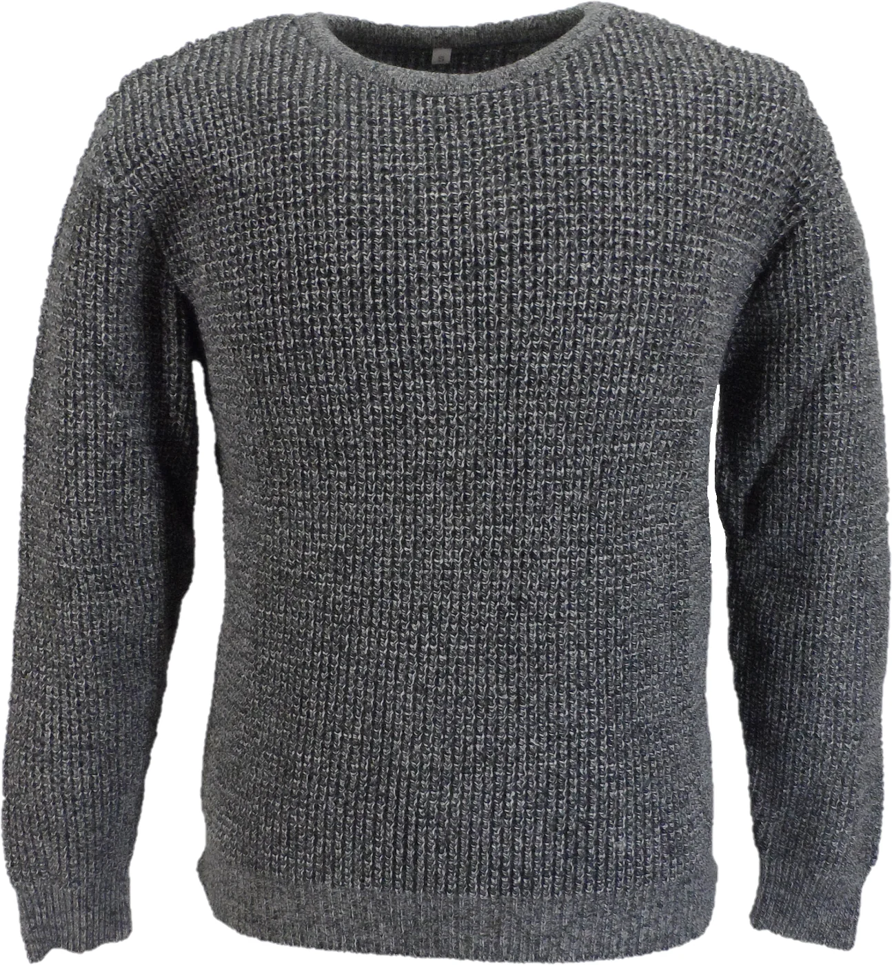 Mens Marl Grey Waffle Jumper