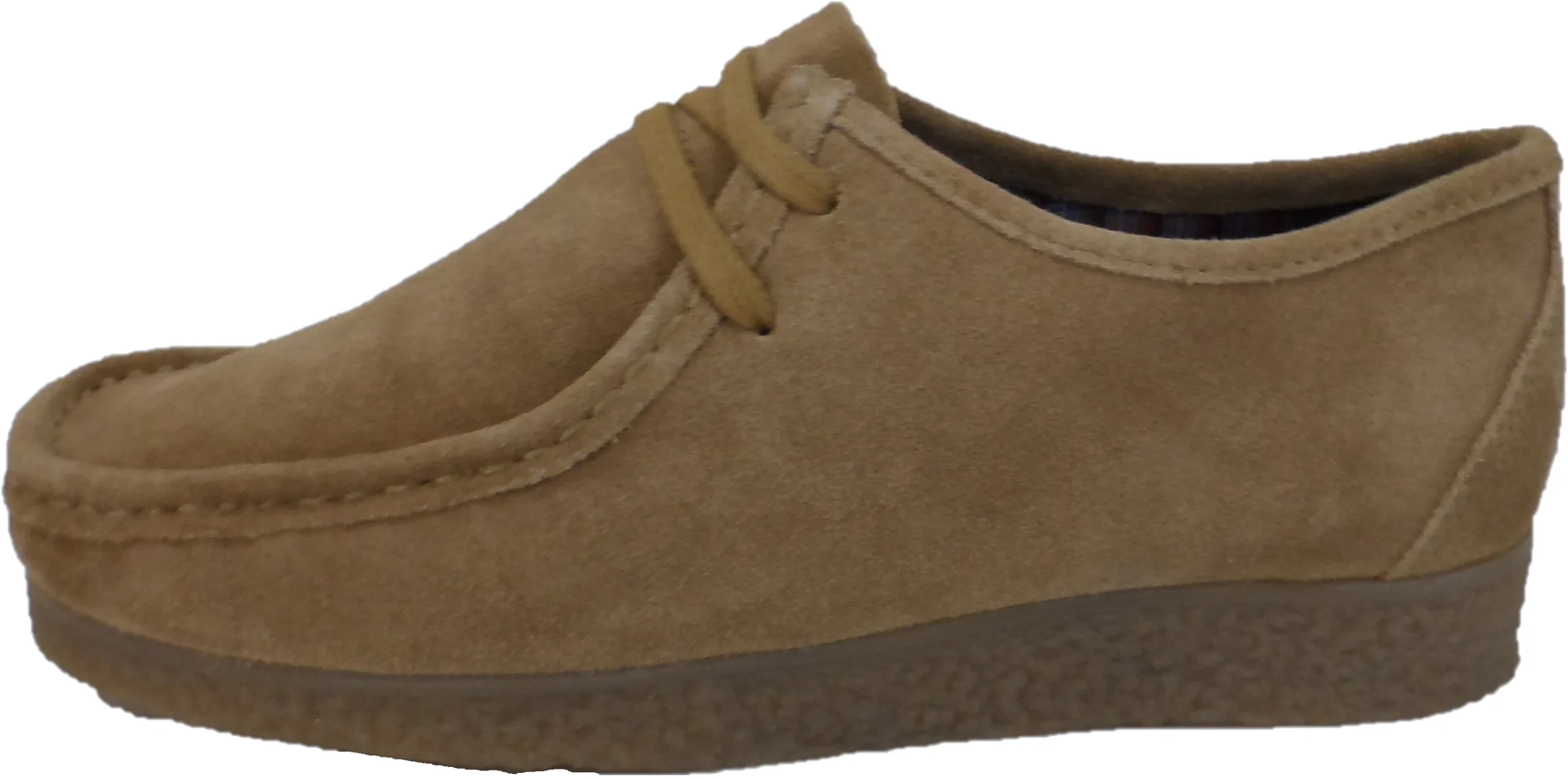 Roamers Mens Retro Camel Brown Walibee Style Real Suede Shoes - immagine 3