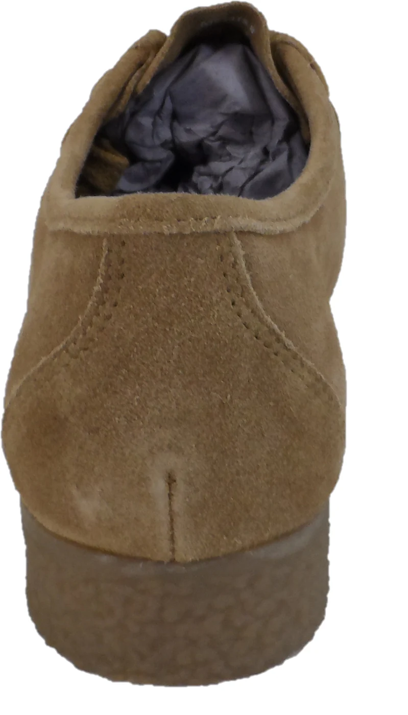 Roamers Mens Retro Camel Brown Walibee Style Real Suede Shoes - immagine 4