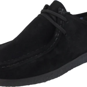 Roamers Mens Retro Black Walibee Style Real Suede Shoes