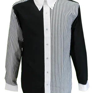 Mens The Who Retro Black and White Mod 100% Cotton Shirts